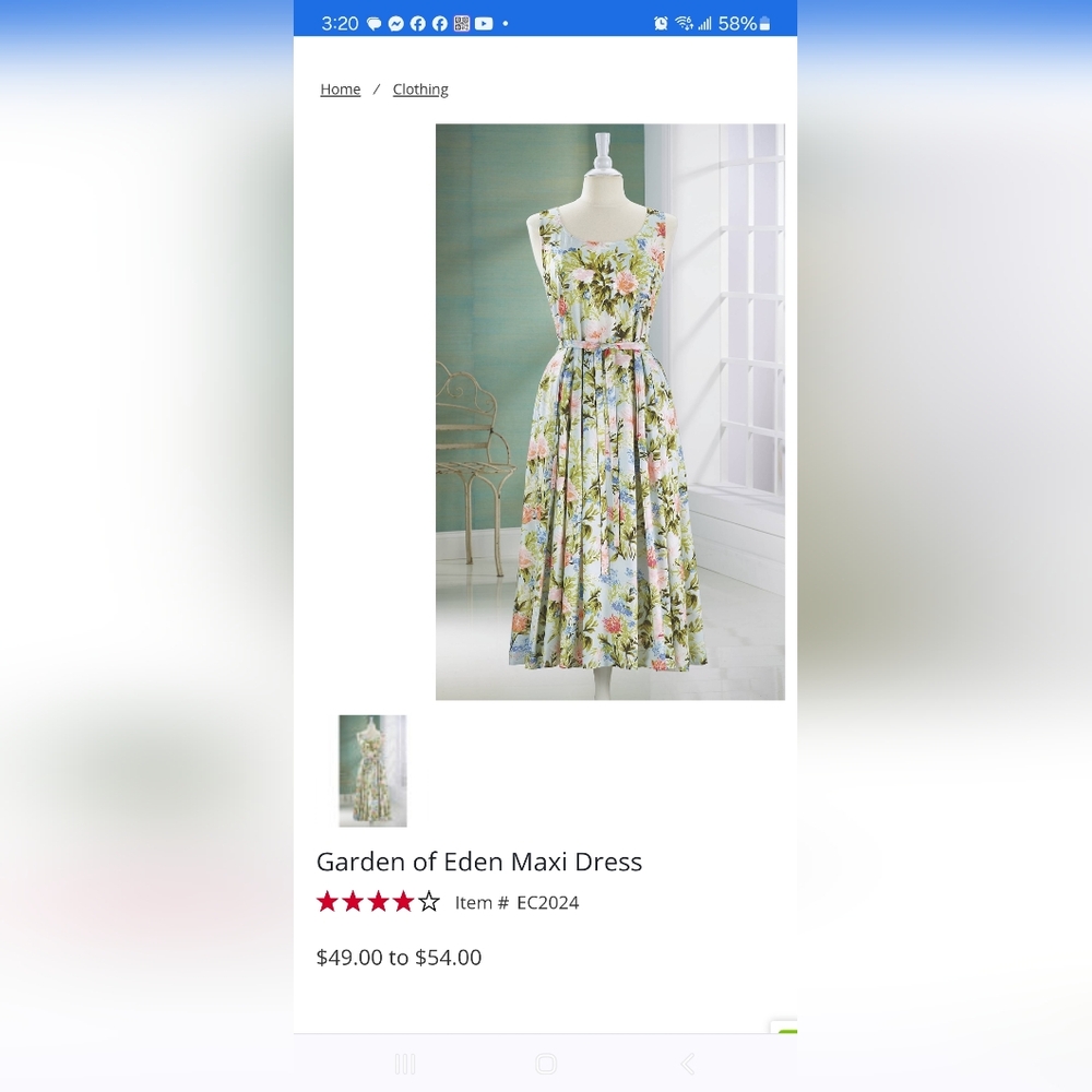 Expressions Catalog Size S Floral Garden Of Eden Sleeveless Maxi Dress-NEW - Picture 3 of 10